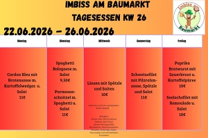 Imbiss am Baumarkt Leingarten - Tagesessen KW 26